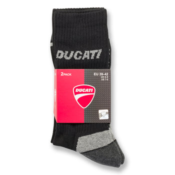 Pacco da 2 paia di calzini neri e grigi da uomo Ducati, Abbigliamento Sport, SKU z861000196, Immagine 0